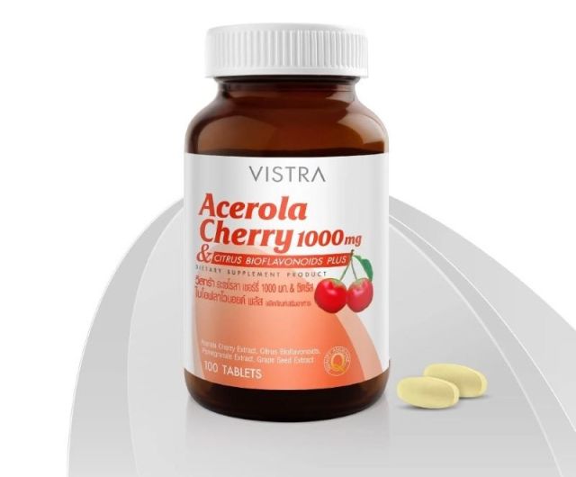 ✨VISTRA Acerola Cherry 1000 mg. (100 Tablets) 145g